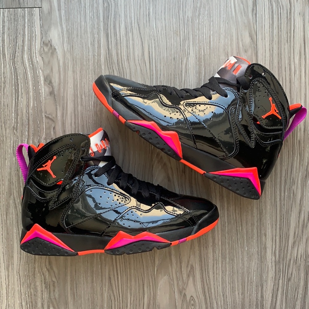 Nike Air Jordan 7 Retro Black Gloss 7/38 like new